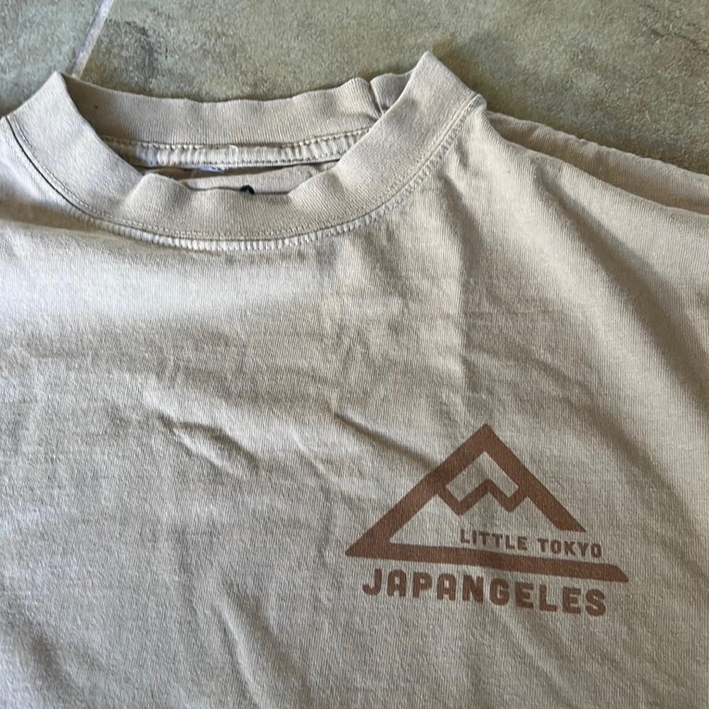 Little Tokyo Short Sleeve Tee in Light Beige